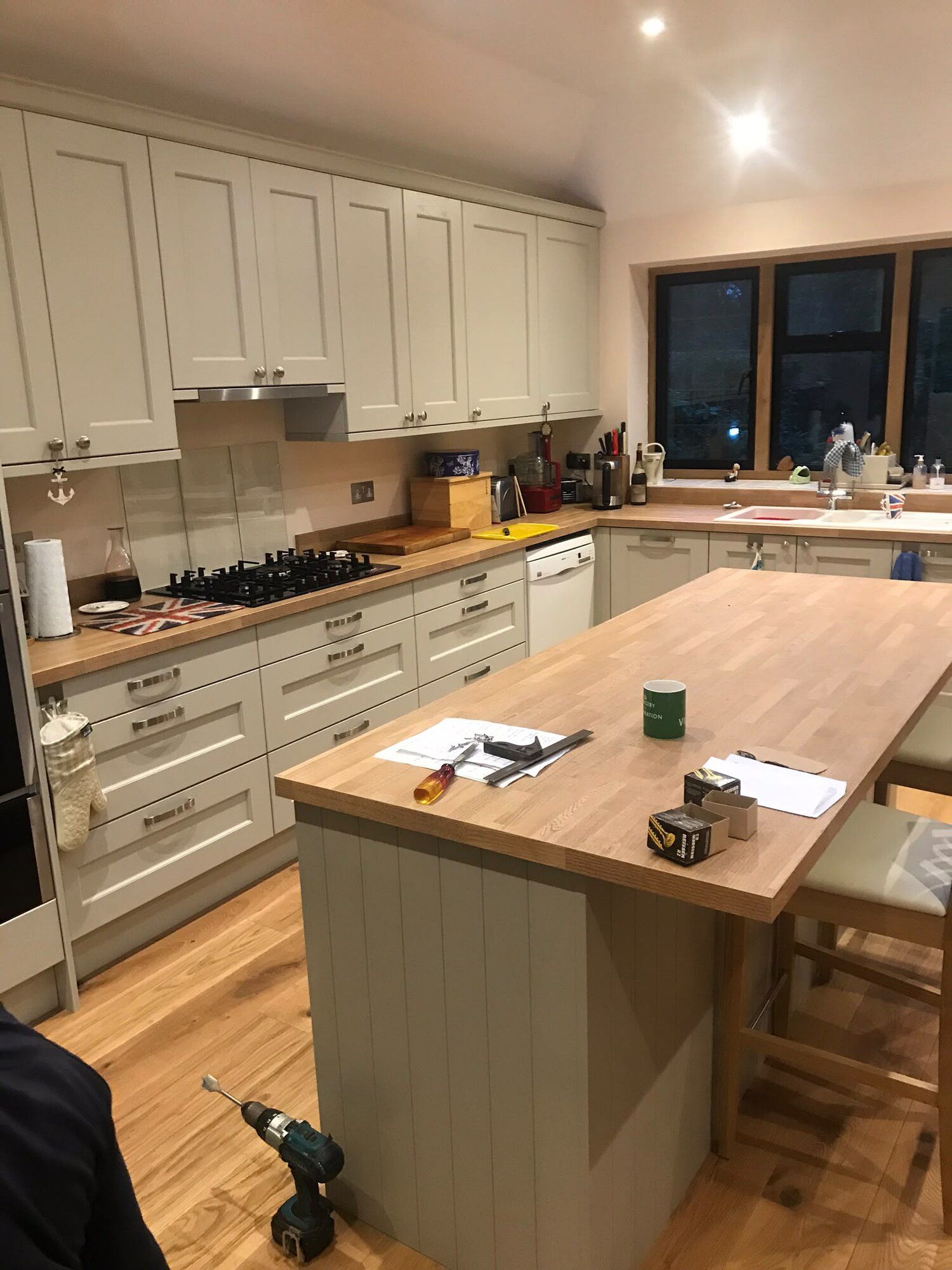 Shaker kitchen with island