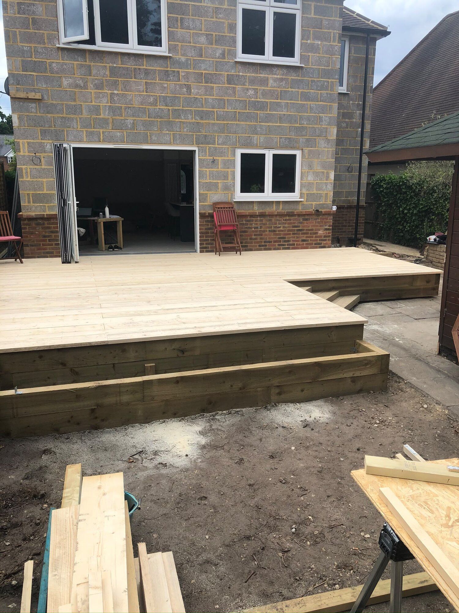 Blockwork and decking