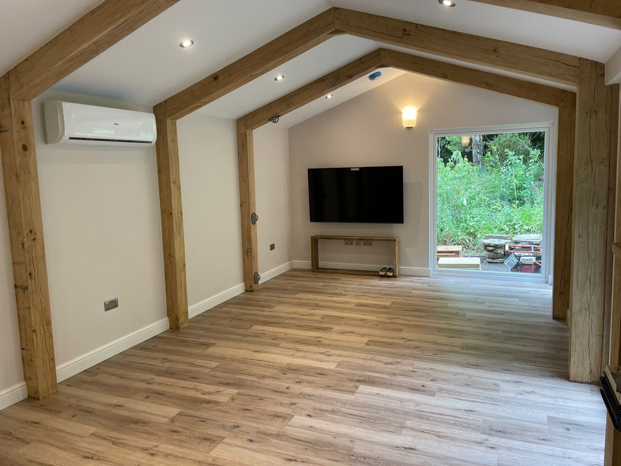 Vaulted oak interior