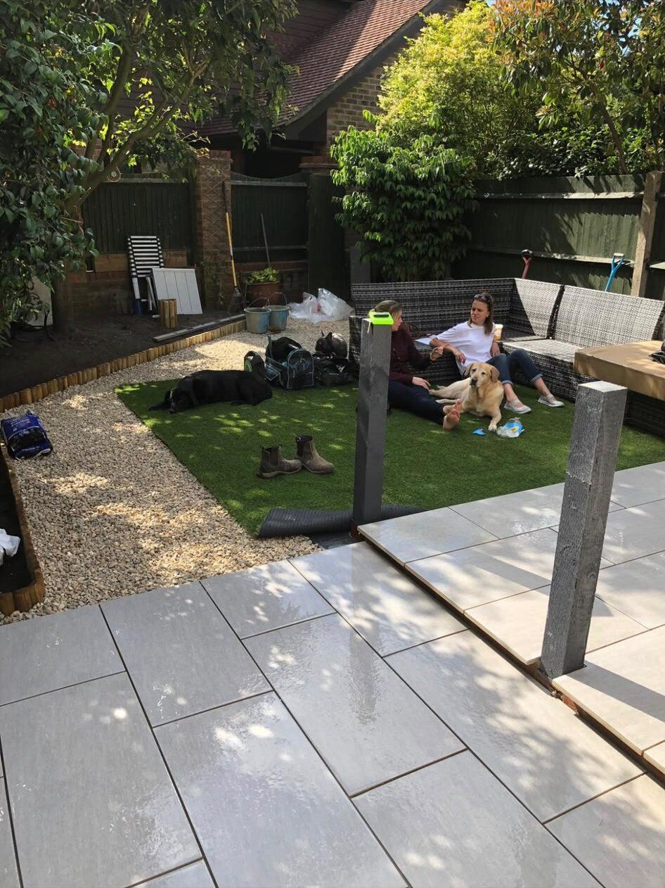 Porcelain patio