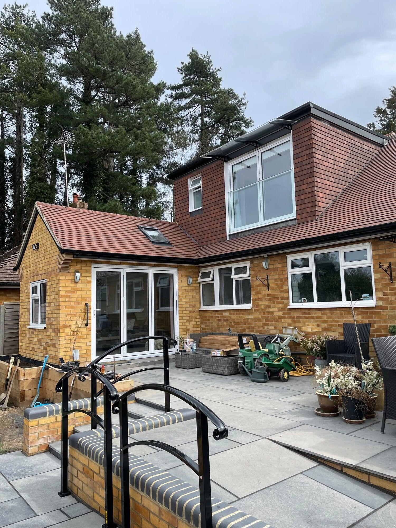 Bungalow dormer and patio