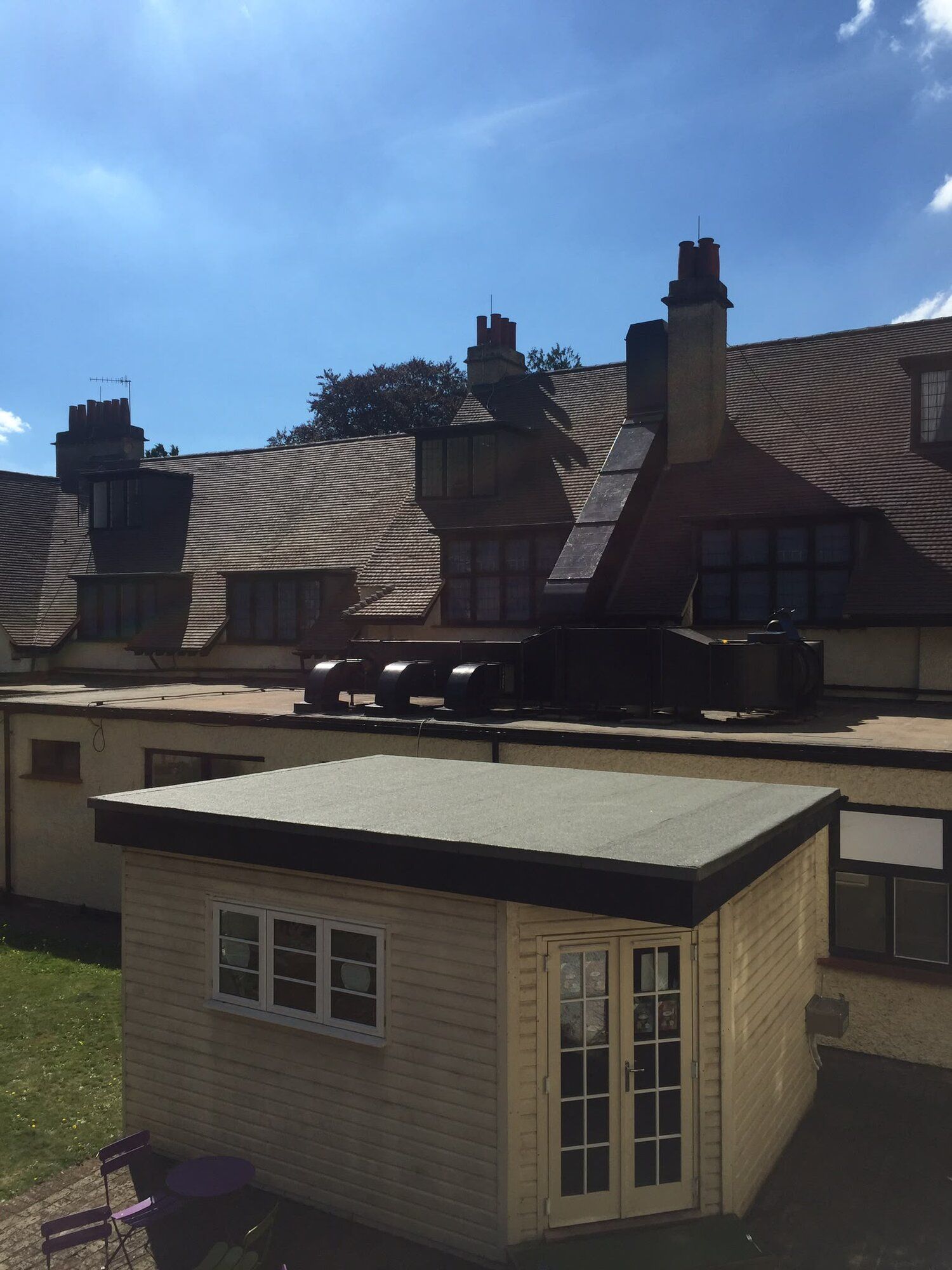 Flat roof from above